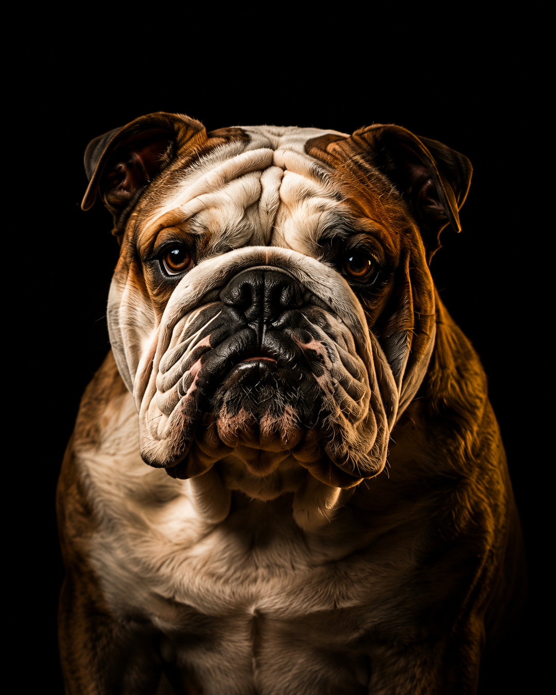 AKC-registered English Bulldog puppy for sale from Wolfgang Puppies β health-tested parents